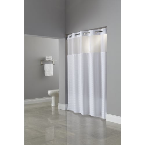 Hookless® Madison Shower Curtain, Polyester, 71"x74", White